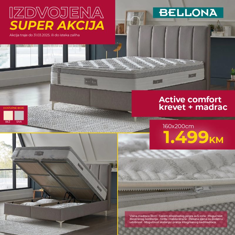 ACTIVE COMFORT krevet i madrac ( 160 x 200 )