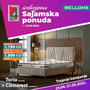 Toria (krevet) + Climarest (madrac)