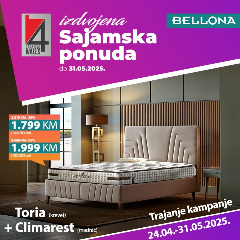 Toria (krevet) + Climarest (madrac)