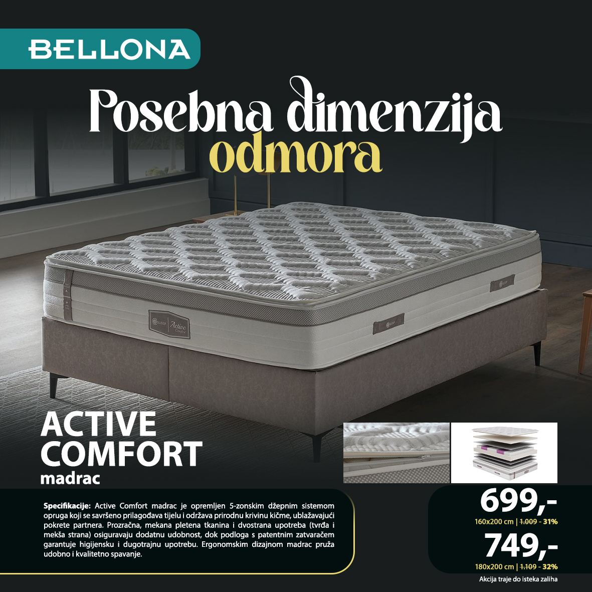 Active Comfort 160x200 cm